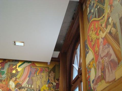 Boiseries et fresque, détail